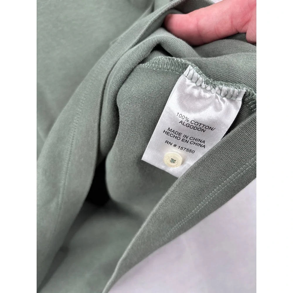 Tahari Mens XL Olive Green Cotton Short Sleeve Pocket Polo Shirt Classic Fit